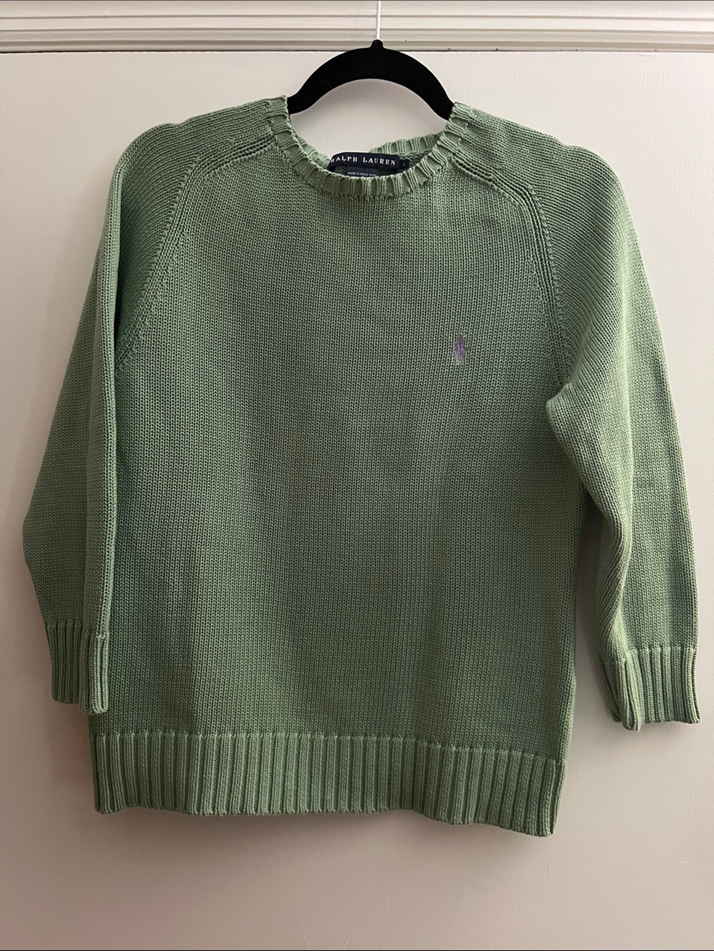 Ralph Lauren Blue Label Light Green Crewneck Sweater